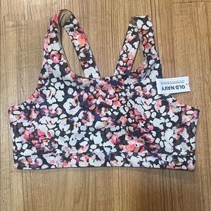 NWT Old Navy Women's Juniors Multicolor Floral Sports Bra